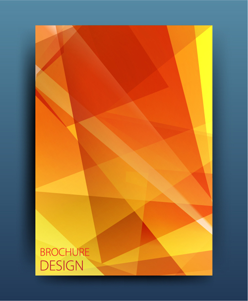 Geometric polygon brochure cover modern design 03