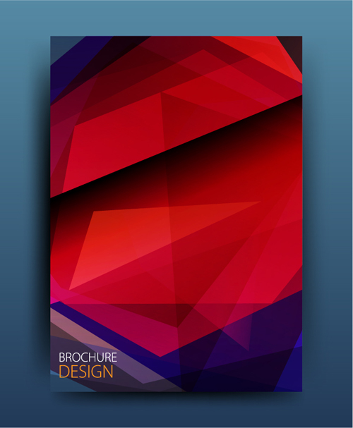 Geometric polygon brochure cover modern design 04