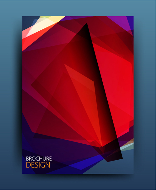 Geometric polygon brochure cover modern design 13
