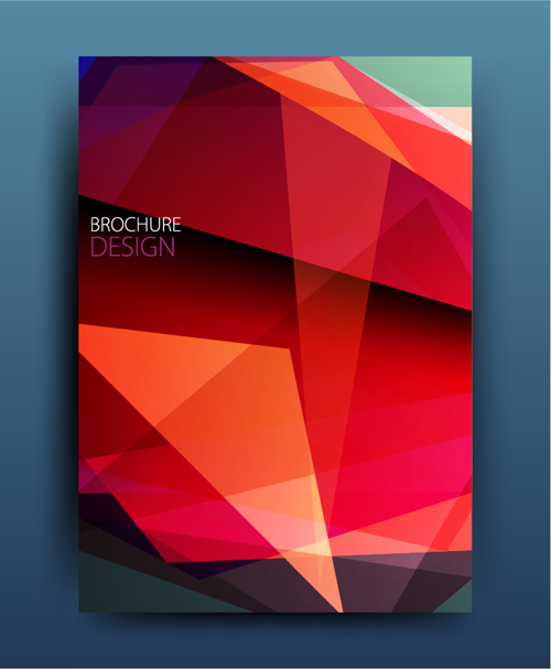 Geometric polygon brochure cover modern design 14