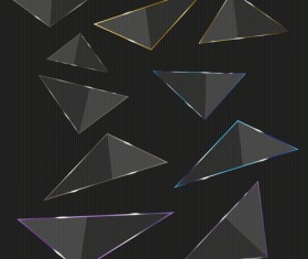 Glass triangle vector