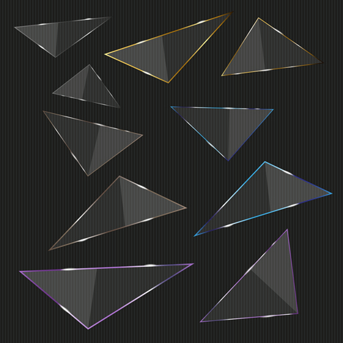 Glass triangle vector