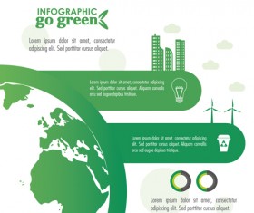Go green Infographic vectors design 01