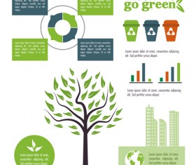 Go green Infographic vectors design 02