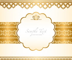 Golden border with vintage background vector