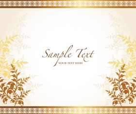 Golden floral elegant background vector 01
