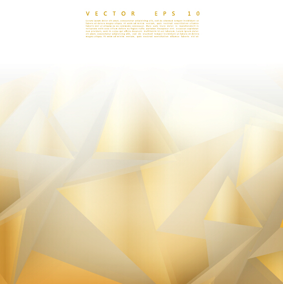 Golden triangle abstract background vector 01