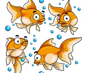 Goldfish cartoon vector design