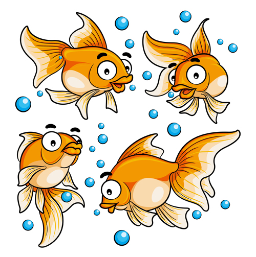 Download Goldfish cartoon vector design free download
