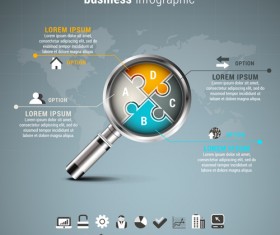 Gray business infographics template vector 05