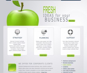 Green and gray styles website template
