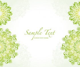 Green border with decor background vector 01