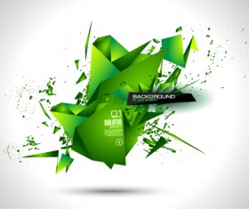 Green geometric shapes abstract background