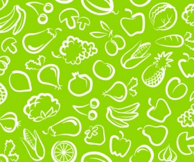 Hand drawn vegetables seamless pattern vector 01