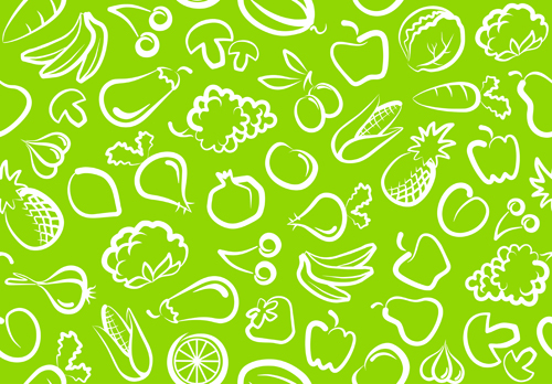 Hand drawn vegetables seamless pattern vector 01