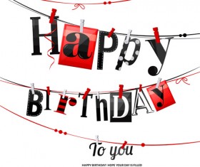 Happy birthday cards creative vector 01