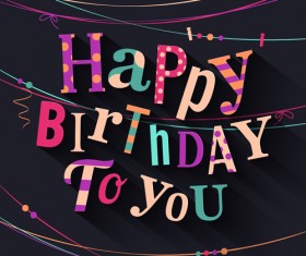 Happy birthday cards creative vector 02