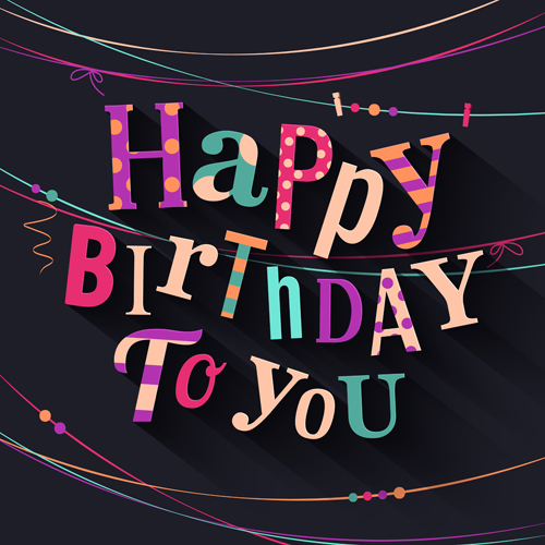 Happy birthday cards creative vector 02