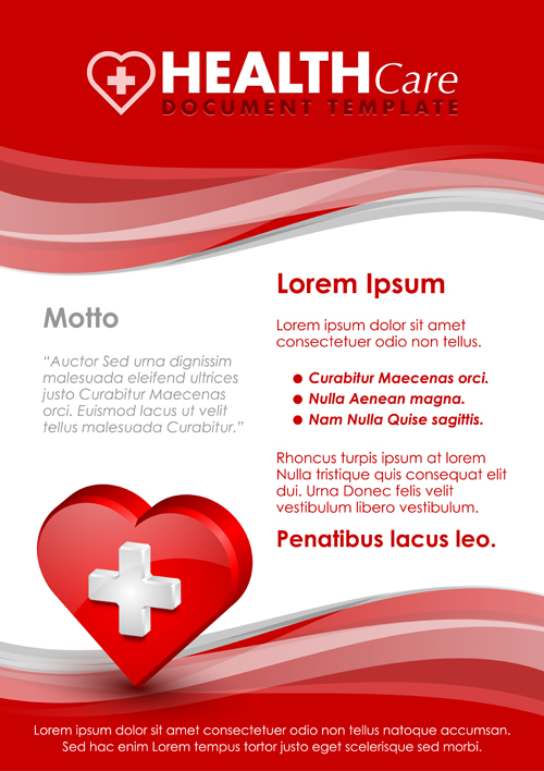 Healthcare document poster template vector 01