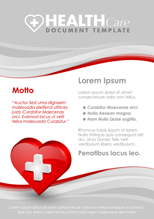 Healthcare document poster template vector 03