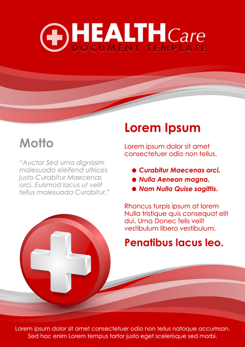 Healthcare document poster template vector 04