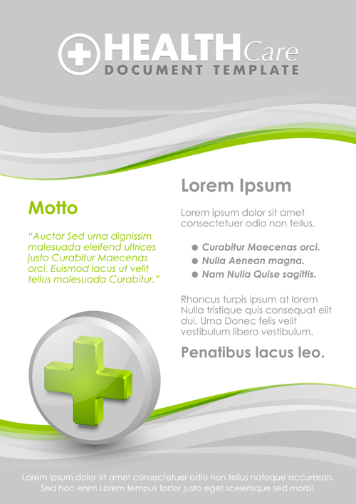 Healthcare document poster template vector 05