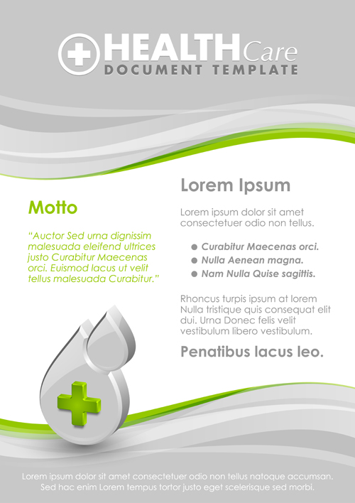 Healthcare document poster template vector 07