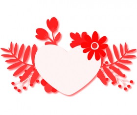 Heart card with flower Photoshop Brushes