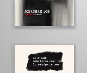 Ink styles business cards vector 01