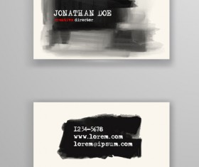 Ink styles business cards vector 02