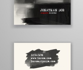 Ink styles business cards vector 03