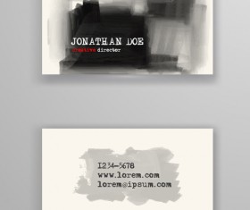 Ink styles business cards vector 04