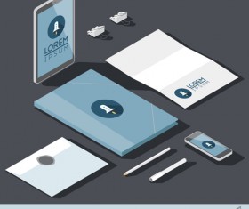 Isometric branding infographics template vector 06