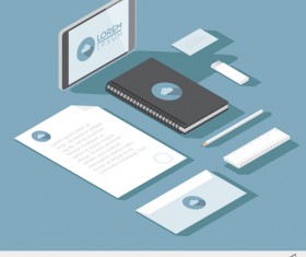 Isometric branding infographics template vector 10