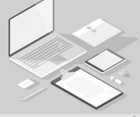 Isometric branding infographics template vector 14