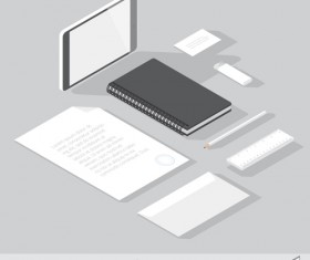 Isometric branding infographics template vector 15