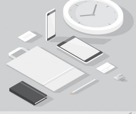 Isometric branding infographics template vector 16