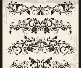 Japanese styles ornaments design vector set 09