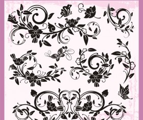 Japanese styles ornaments design vector set 10