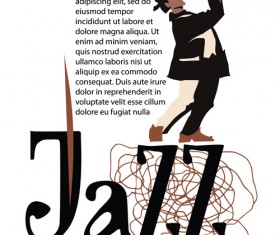Jazz music poster vector 01