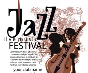 Jazz music poster vector 03