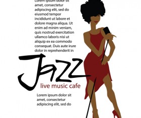 Jazz music poster vector 04