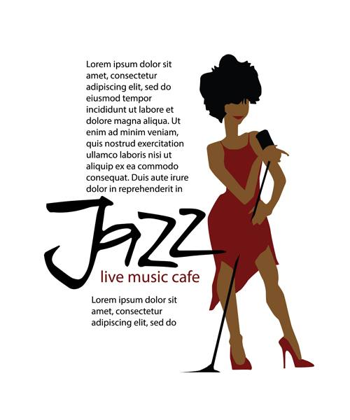 Jazz music poster vector 04