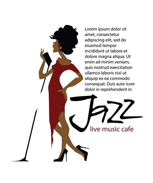 Jazz music poster vector 05
