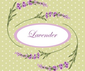 Lavander with round dots background vector