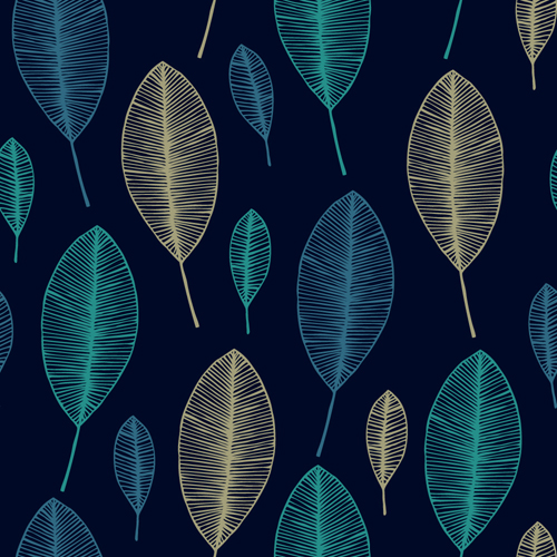 Leaves textures pattern seamless vector 06