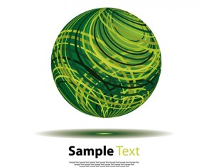 Lines sphere vector background 02