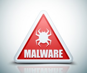 Malware warning sign vectors 01