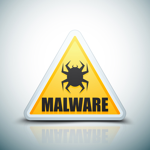 Malware warning sign vectors 03