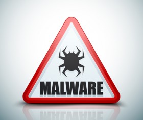 Malware warning sign vectors 05